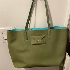 Marc Jacobs Olive Saffiano Leather Tote